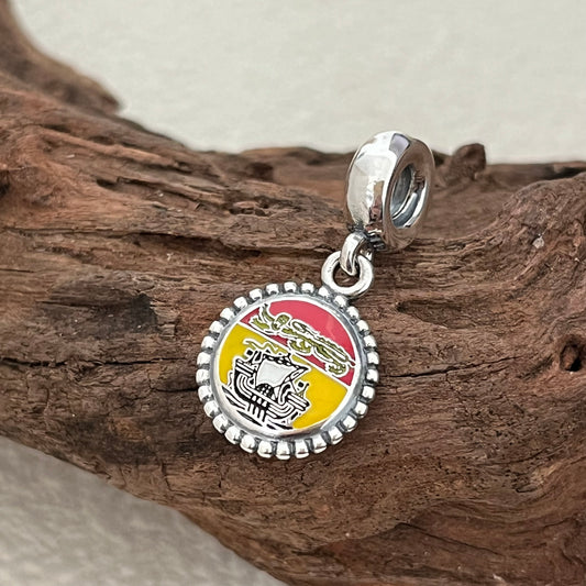 Canada New Brunswick Flag Exclusive Dangle Charm Pendant for Pandora Bracelet