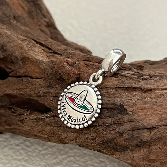 ¡Viva México! Viva Mexico Sombrero Exclusive Dangle Charm Pendant for Pandora Bracelet