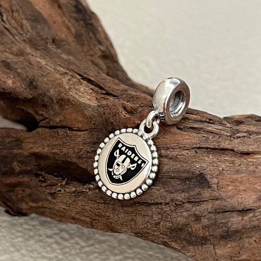 Las Vegas Raiders Football Exclusive Dangle Charm Pendant for Pandora Bracelet