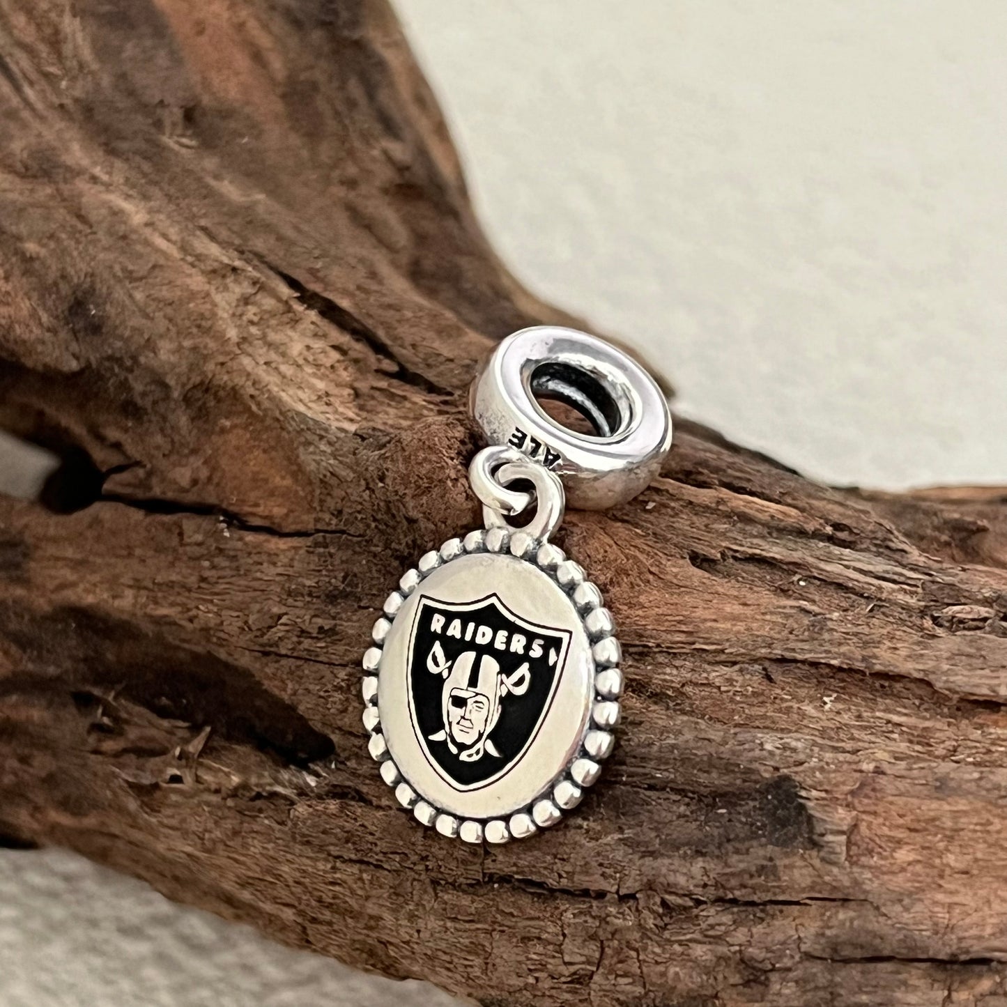 Las Vegas Raiders Football Exclusive Dangle Charm Pendant for Pandora Bracelet