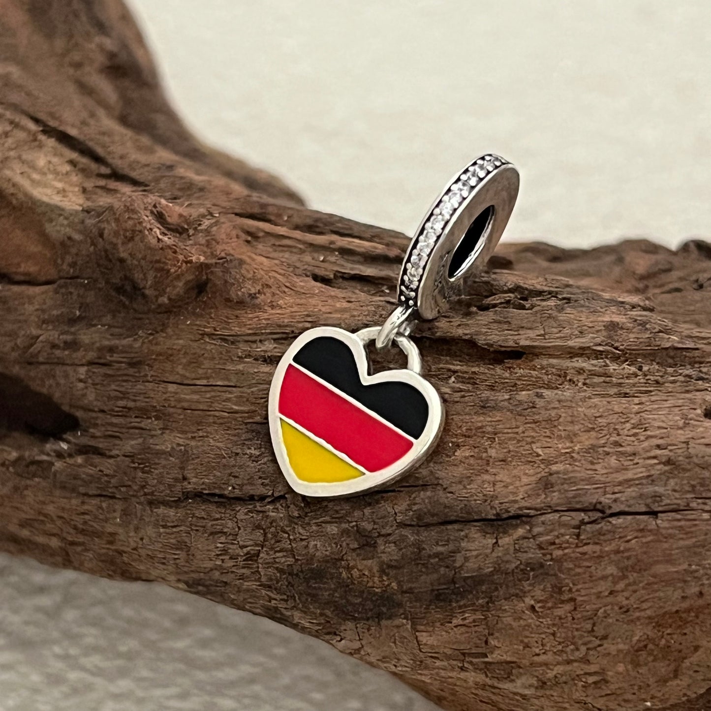 Germany Flag Heart Exclusive Dangle Charm Pendant for Pandora Bracelet