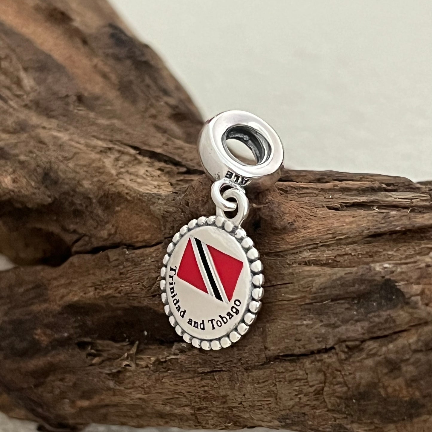 Trinidad and Tobago Flag Exclusive Dangle Charm Pendant for Pandora Bracelet