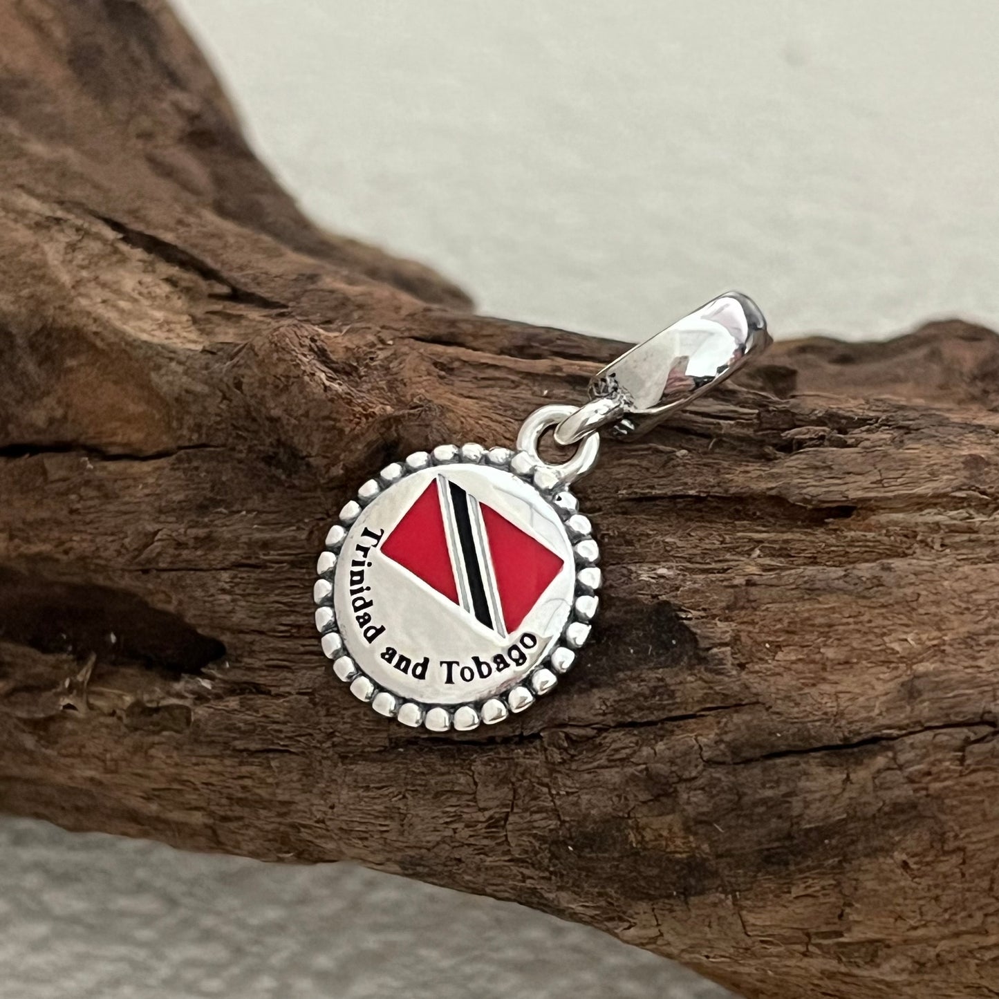 Trinidad and Tobago Flag Exclusive Dangle Charm Pendant for Pandora Bracelet