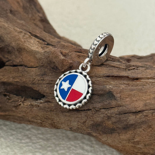 Texas Flag Exclusive Dangle Charm Pendant for Pandora Bracelet