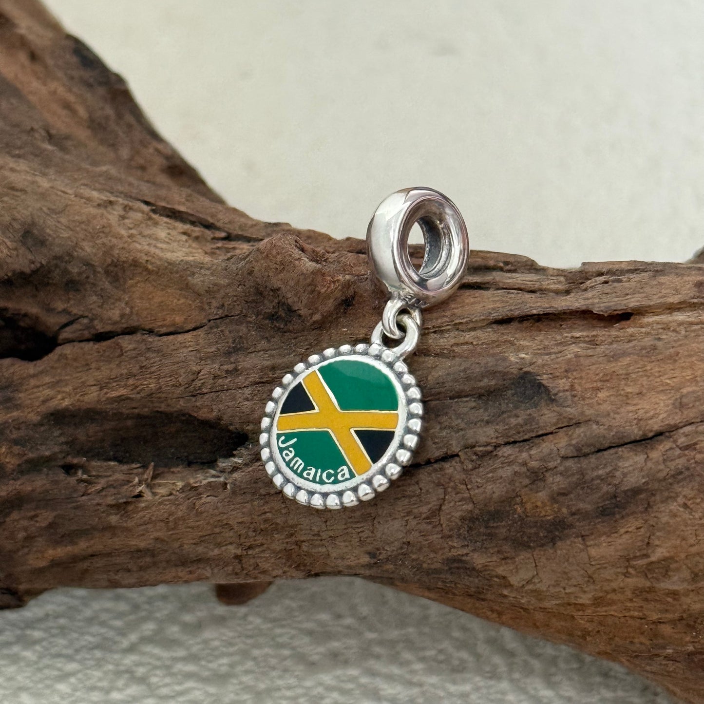 Jamaica Flag Exclusive Dangle Charm Pendant for Pandora Bracelet