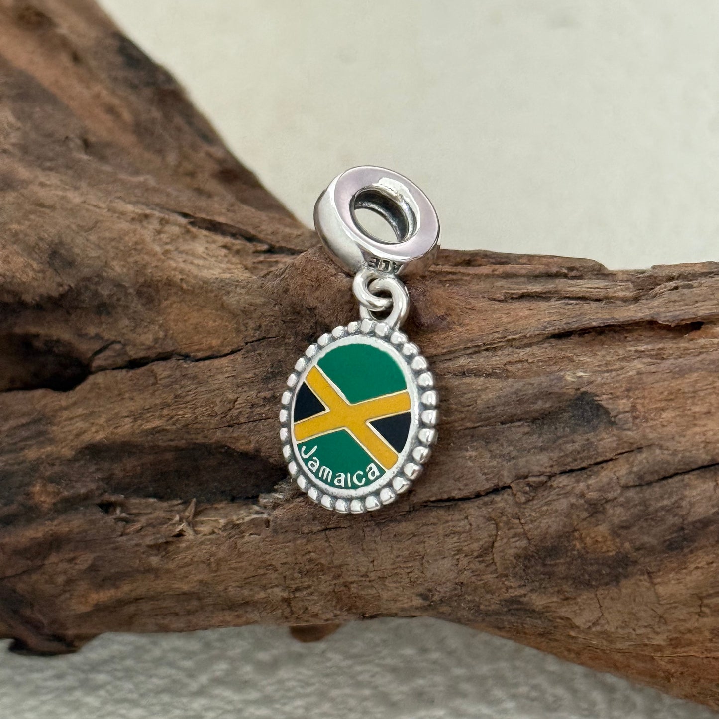 Jamaica Flag Exclusive Dangle Charm Pendant for Pandora Bracelet