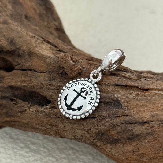 Anchorage AK Exclusive Dangle Charm Pendant for Pandora Bracelet