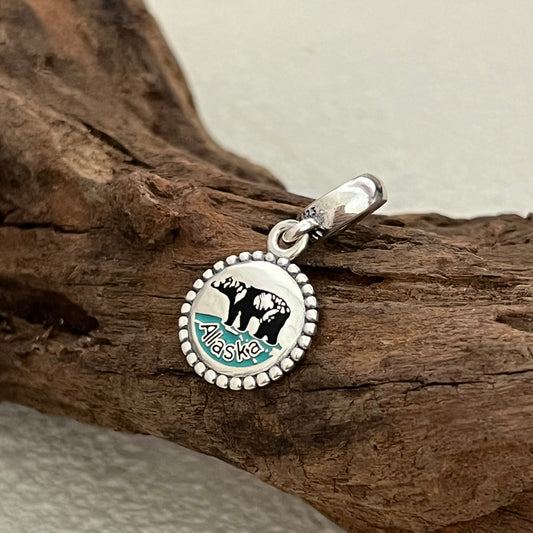 Alaska Bear Exclusive Dangle Charm Pendant for Pandora Bracelet