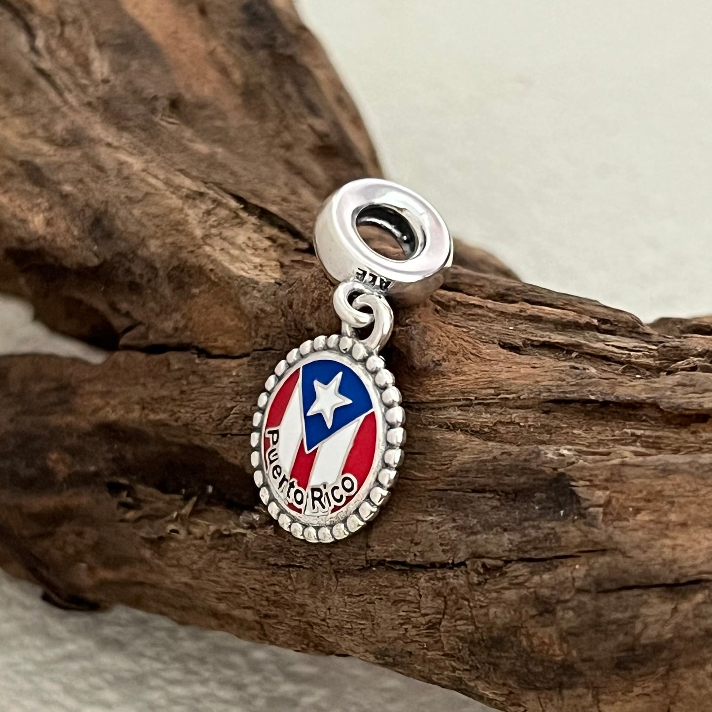 Puerto Rico Flag Exclusive Dangle Charm Pendant for Pandora Bracelet