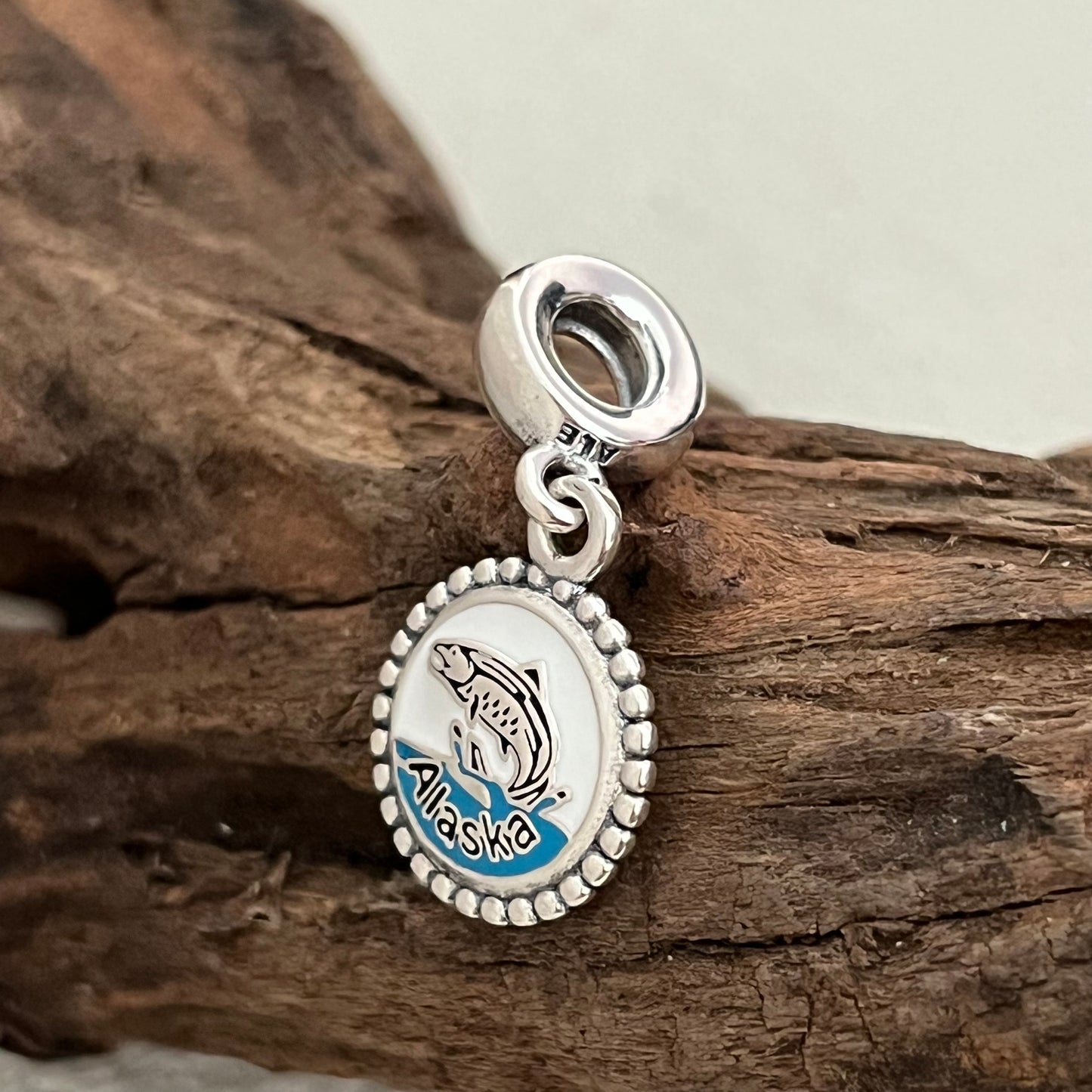 Alaska King Salmon Exclusive Dangle Charm Pendant for Pandora Bracelet