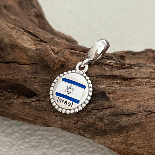 Israel Flag Exclusive Dangle Charm Pendant for Pandora Bracelet