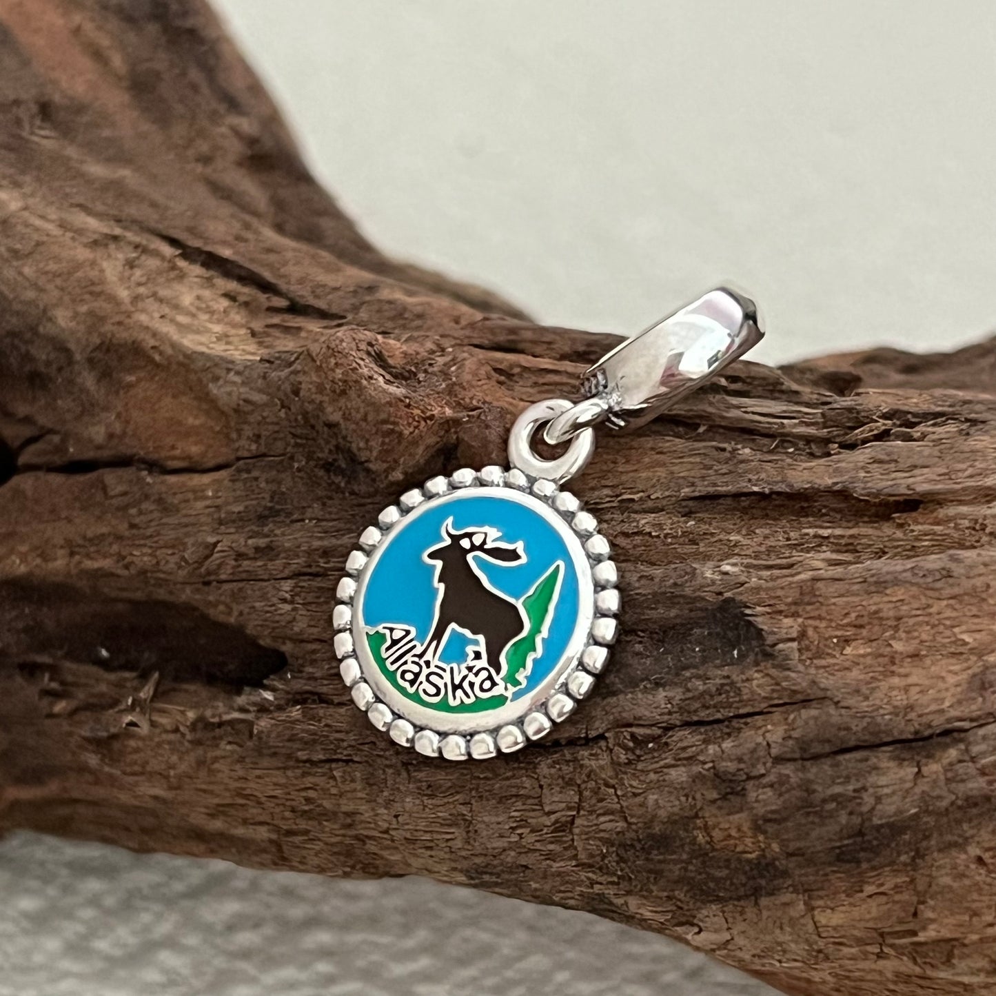 Alaska Deer Exclusive Dangle Charm Pendant for Pandora Bracelet