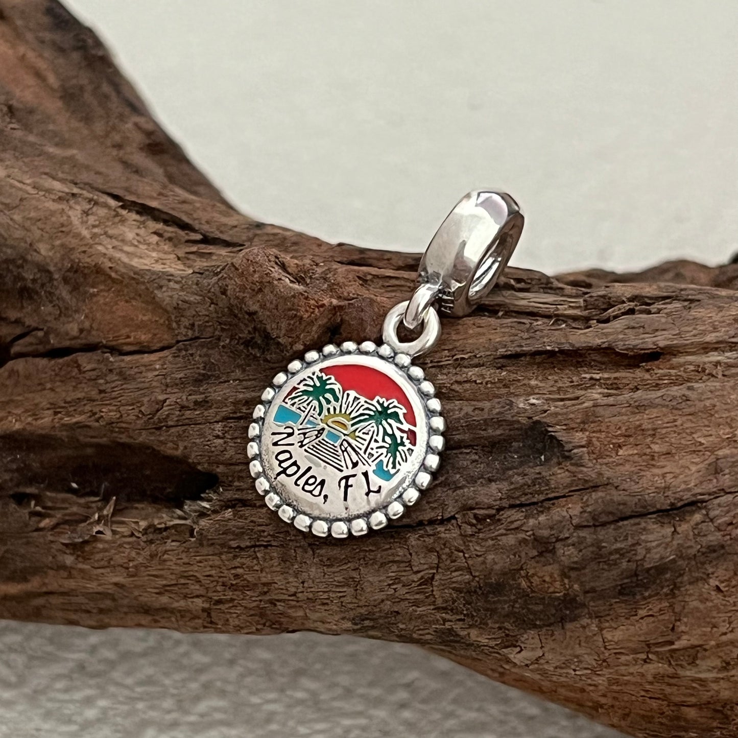 Florida Naples Beach Exclusive Dangle Charm Pendant for Pandora Bracelet