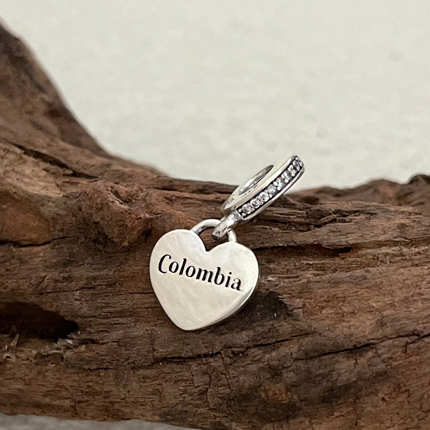 Colombia Flag Heart Exclusive Dangle Charm Pendant for Pandora Bracelet