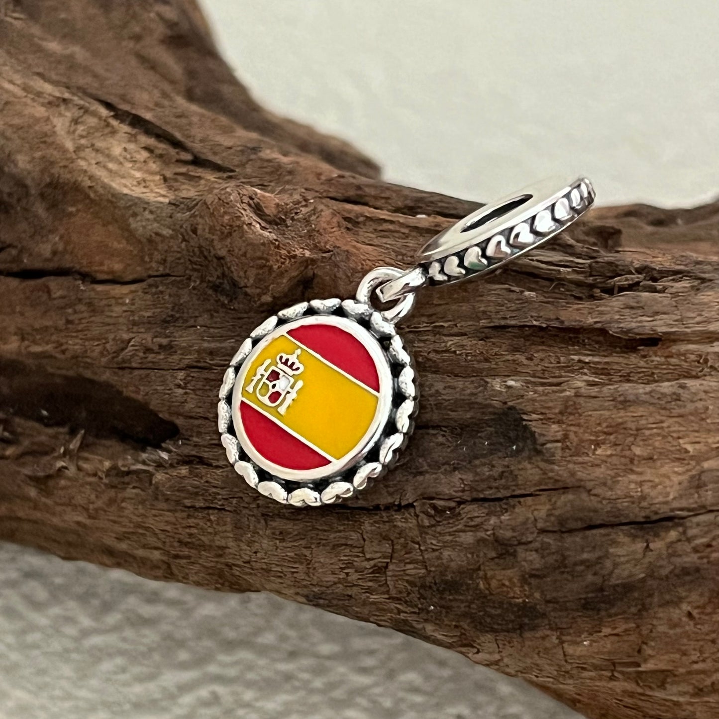 Spain Flag Exclusive Dangle Charm Pendant for Pandora Bracelet