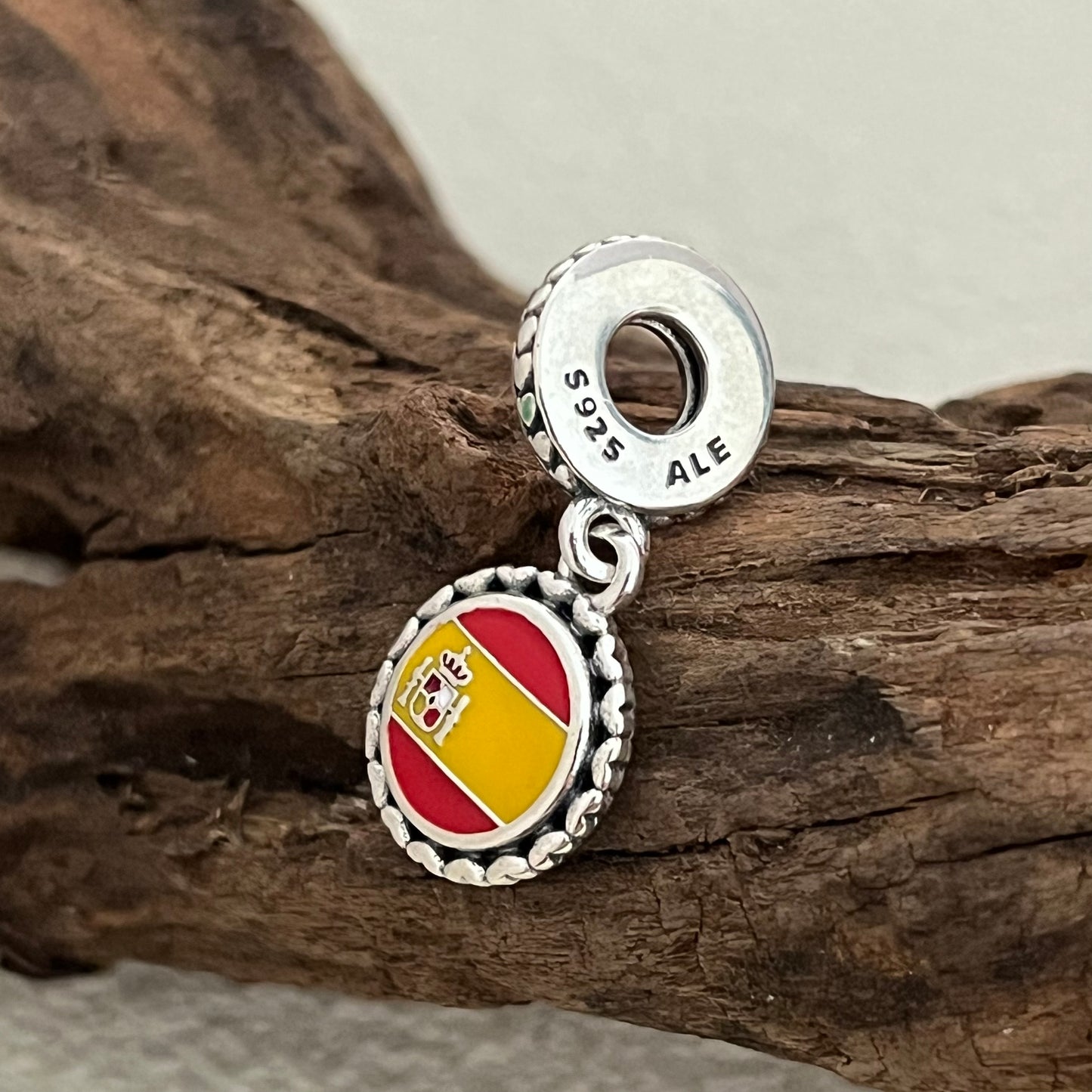 Spain Flag Exclusive Dangle Charm Pendant for Pandora Bracelet