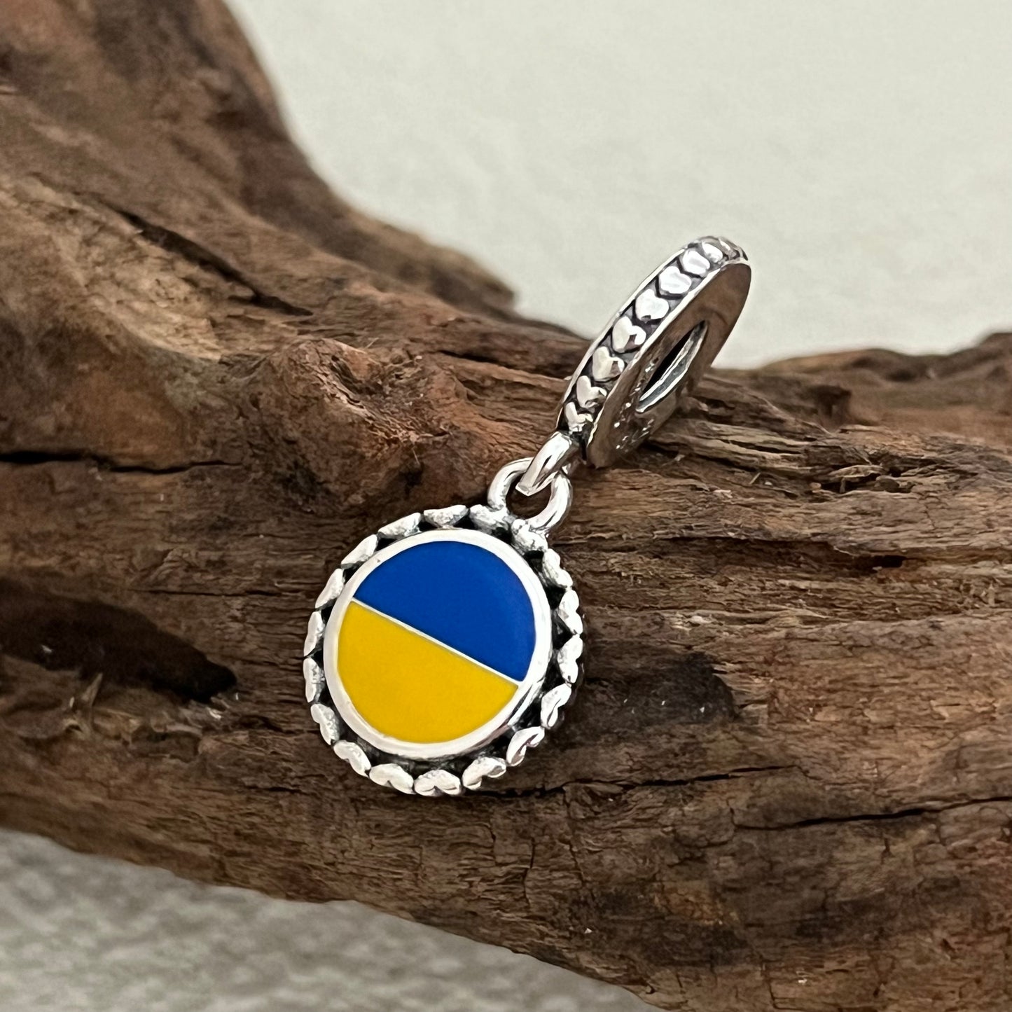 Ukraine Flag Exclusive Dangle Charm Pendant for Pandora Bracelet