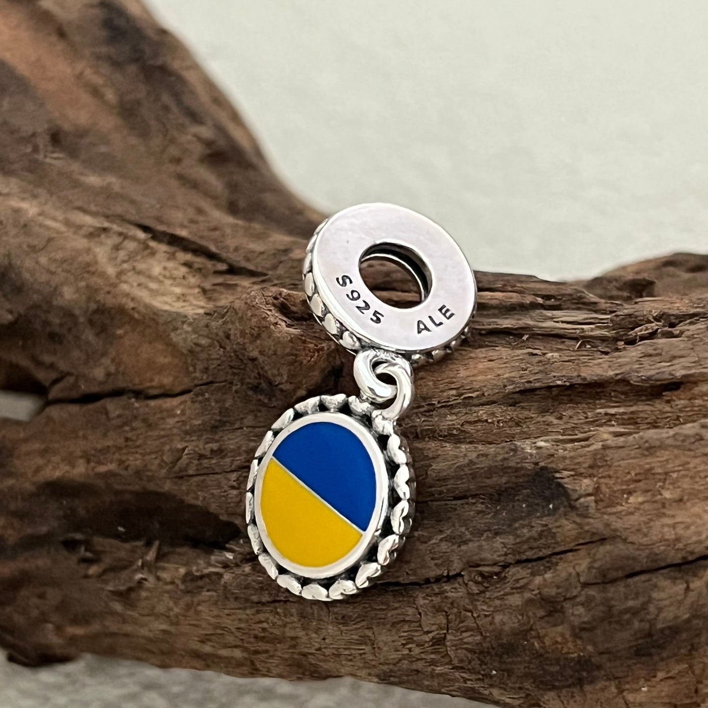 Ukraine Flag Exclusive Dangle Charm Pendant for Pandora Bracelet