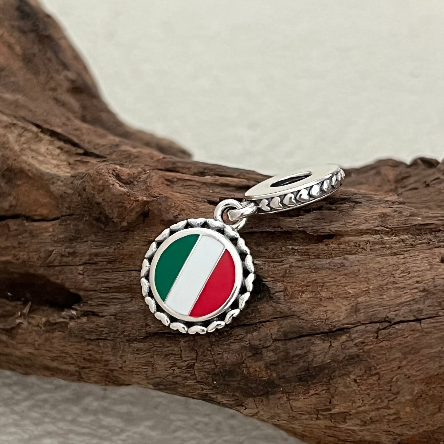 Italy Flag Exclusive Dangle Charm Pendant for Pandora Bracelet