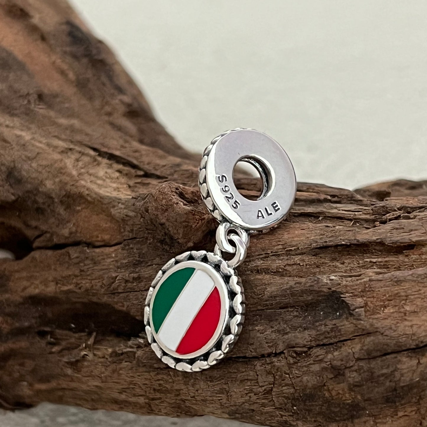 Italy Flag Exclusive Dangle Charm Pendant for Pandora Bracelet