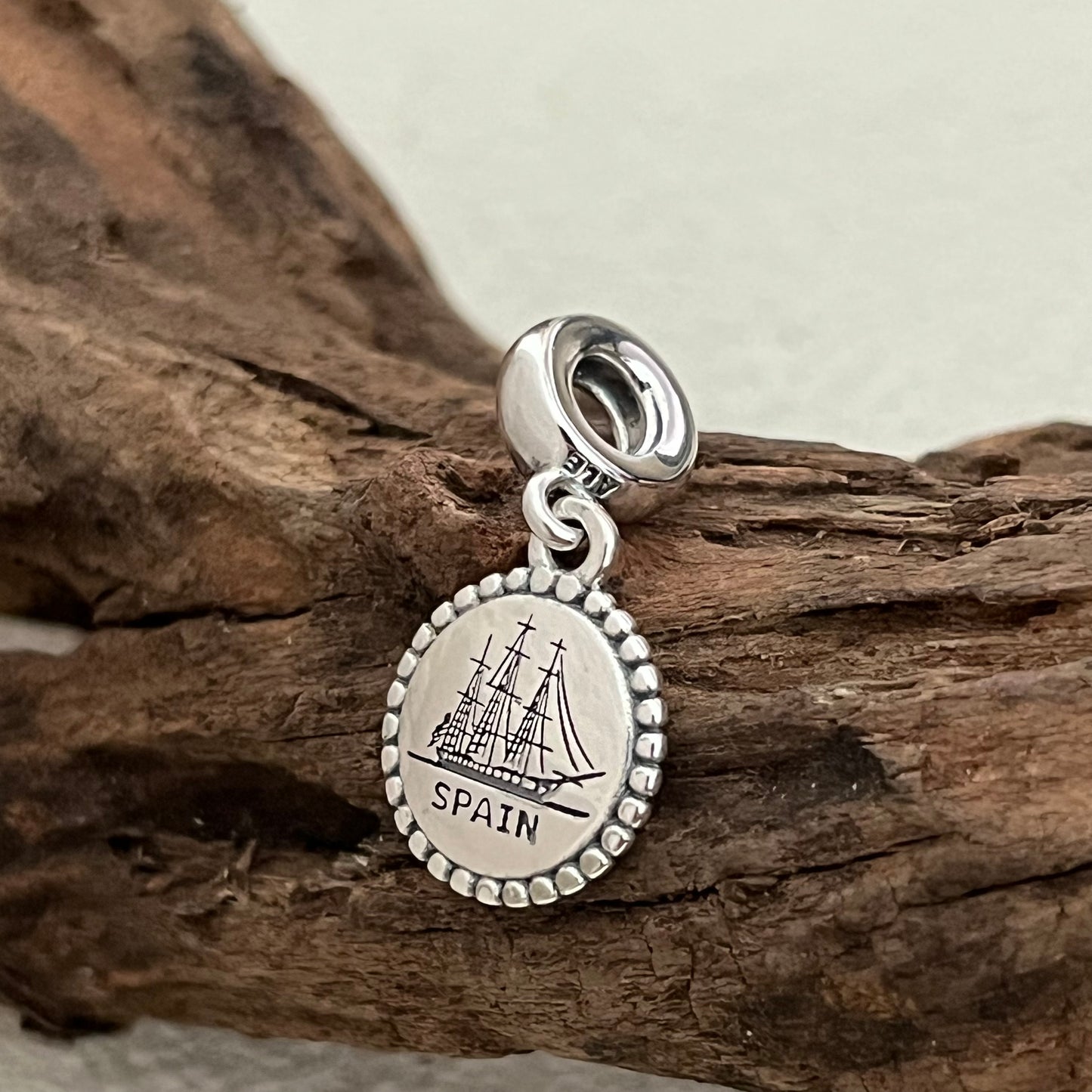 Spain Galley Sailing Exclusive Dangle Charm Pendant for Pandora Bracelet