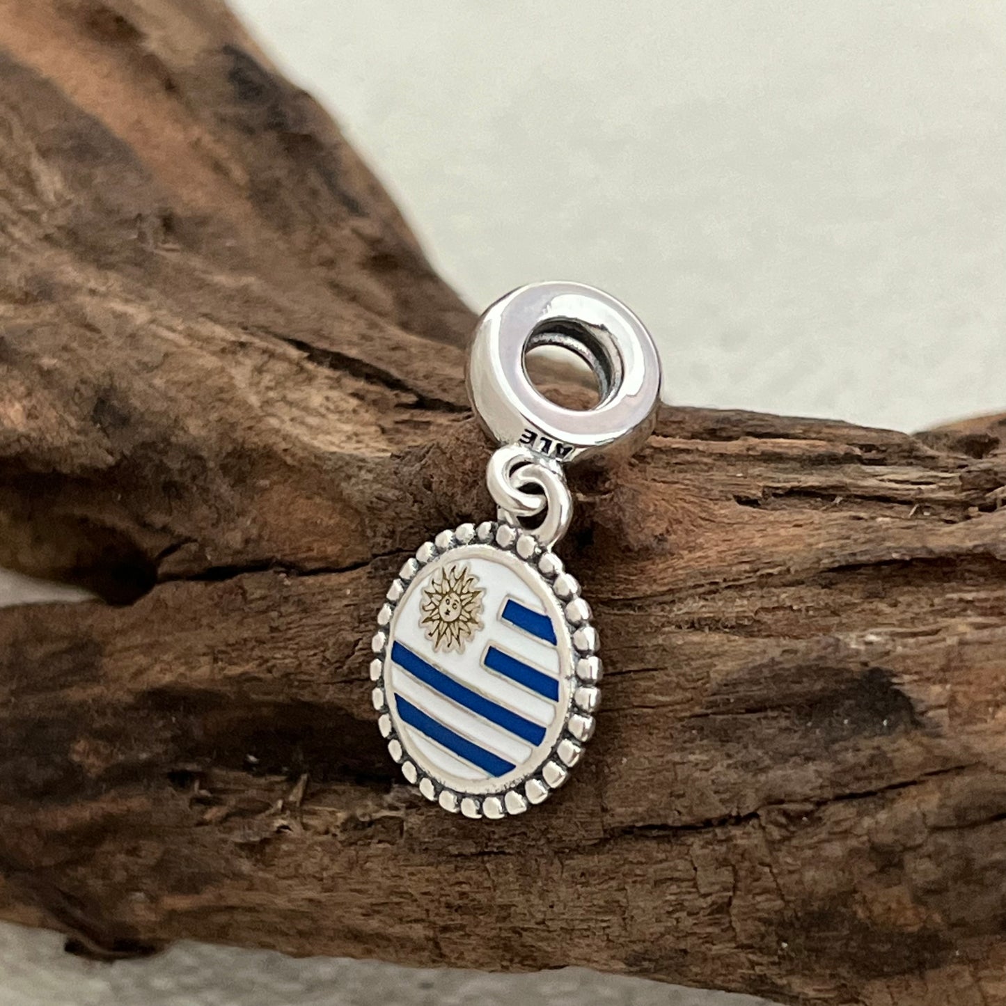 Uruguay Flag Exclusive Dangle Charm Pendant for Pandora Bracelet