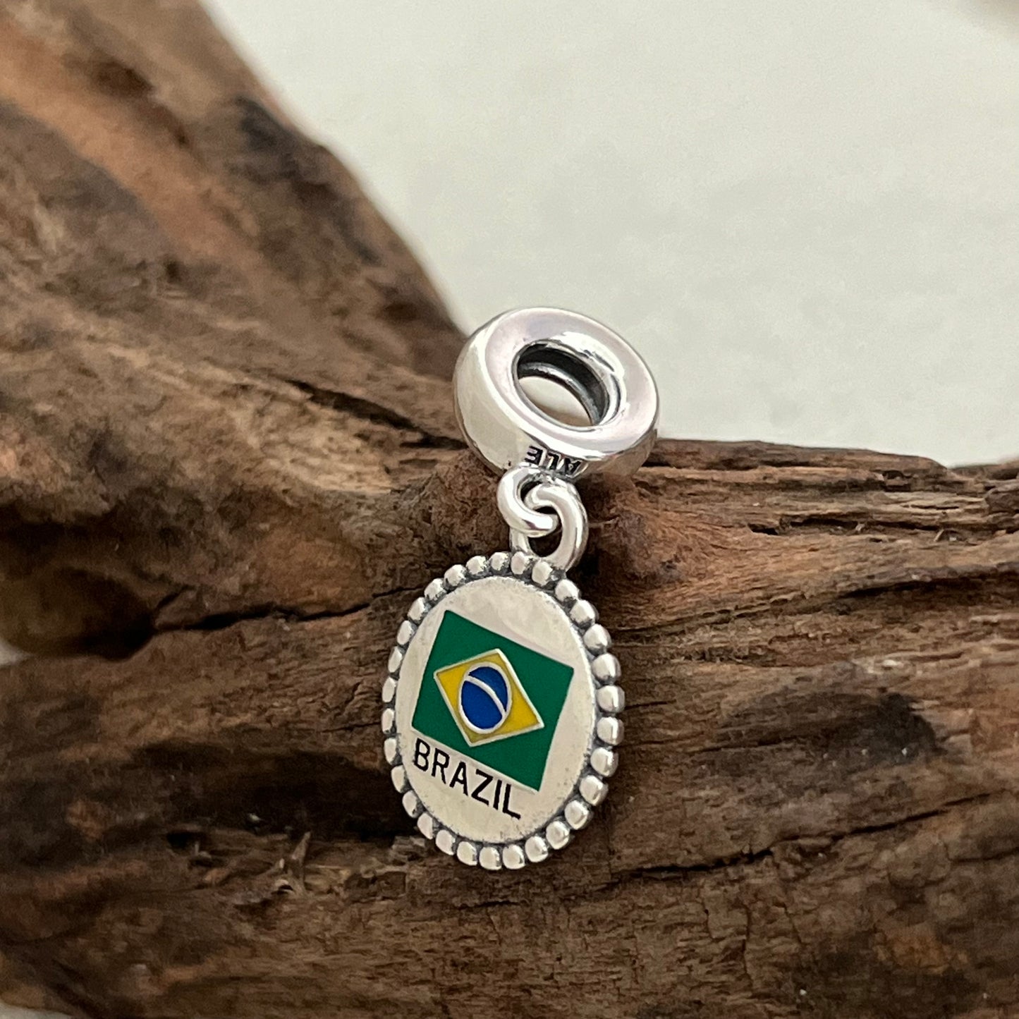 BRAZIL Flag Exclusive Dangle Charm Pendant for Pandora Bracelet