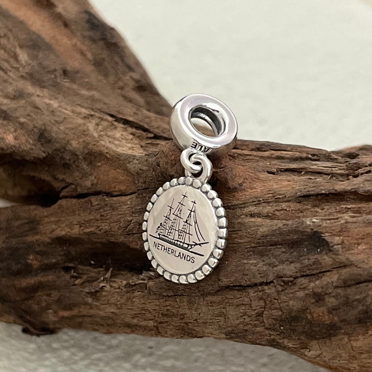 Netherlands Galley Sailing Exclusive Dangle Charm Pendant for Pandora Bracelet