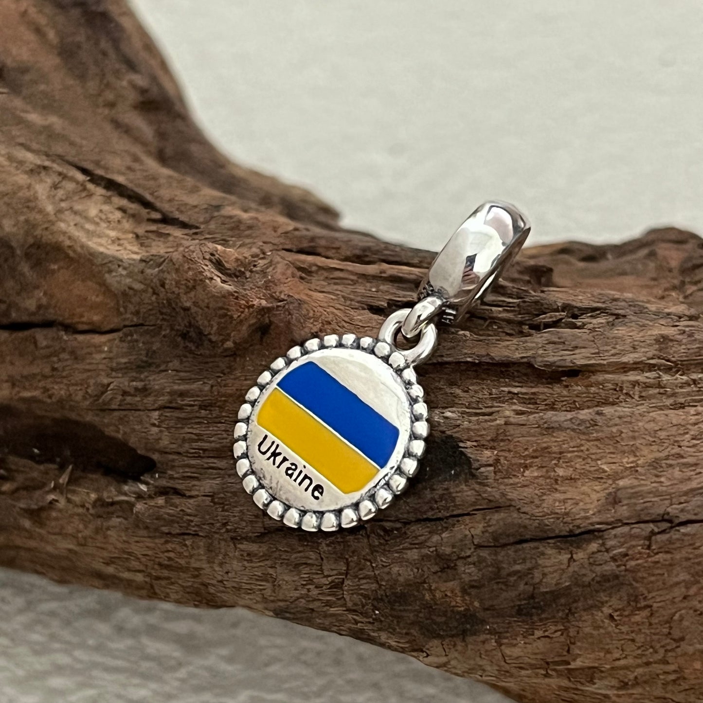 Ukraine Flag Exclusive Dangle Charm Pendant for Pandora Bracelet