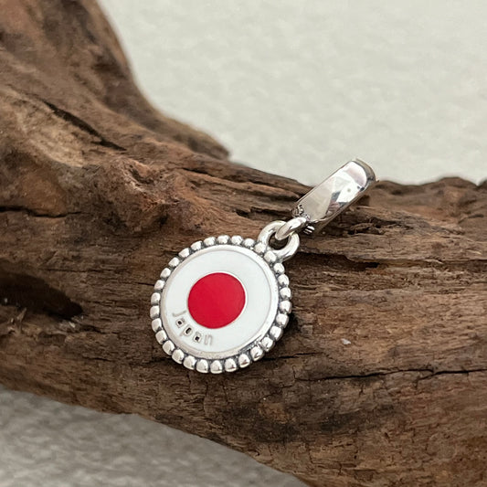 Japan Flag Exclusive Dangle Charm Pendant for Pandora Bracelet S925 Silver