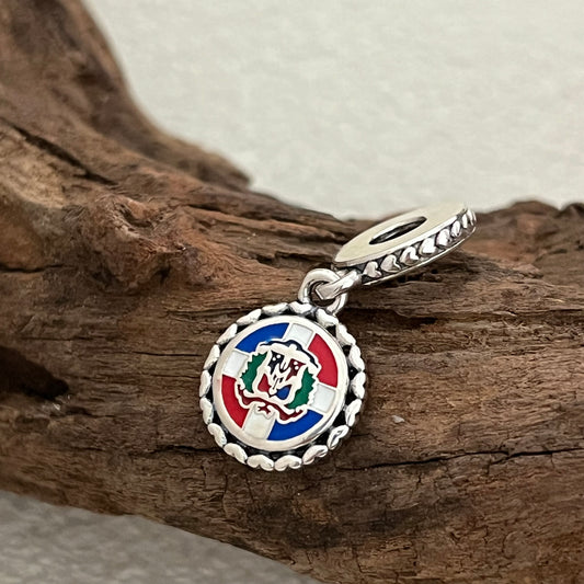 Dominican Republic Exclusive Dangle Charm Pendant for Pandora Bracelet S925 Silver