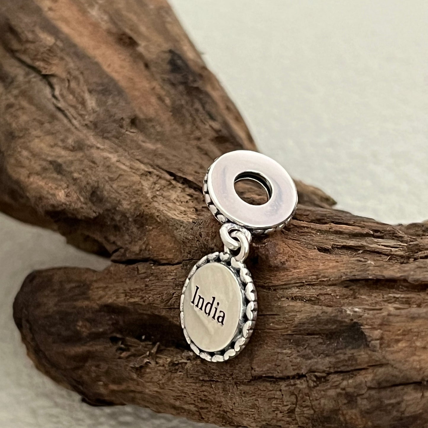 India Flag Exclusive Dangle Charm Pendant for Pandora Bracelet S925 Silver