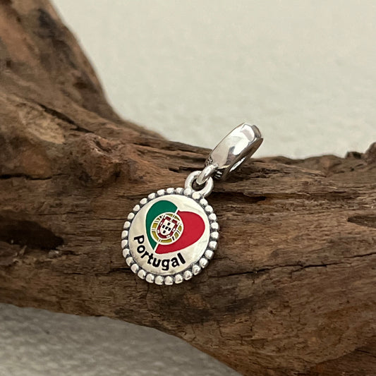 Portugal Flag Exclusive Dangle Charm Pendant for Pandora Bracelet S925 Silver