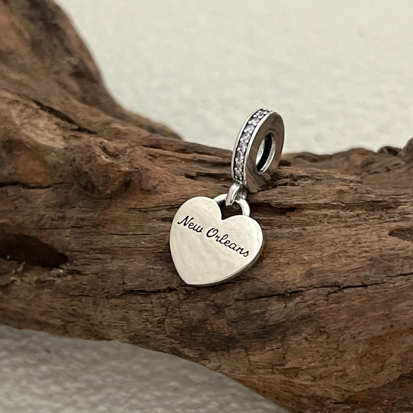 New Orleans Heart Exclusive Dangle Charm Pendant for Pandora Bracelet S925 Silver