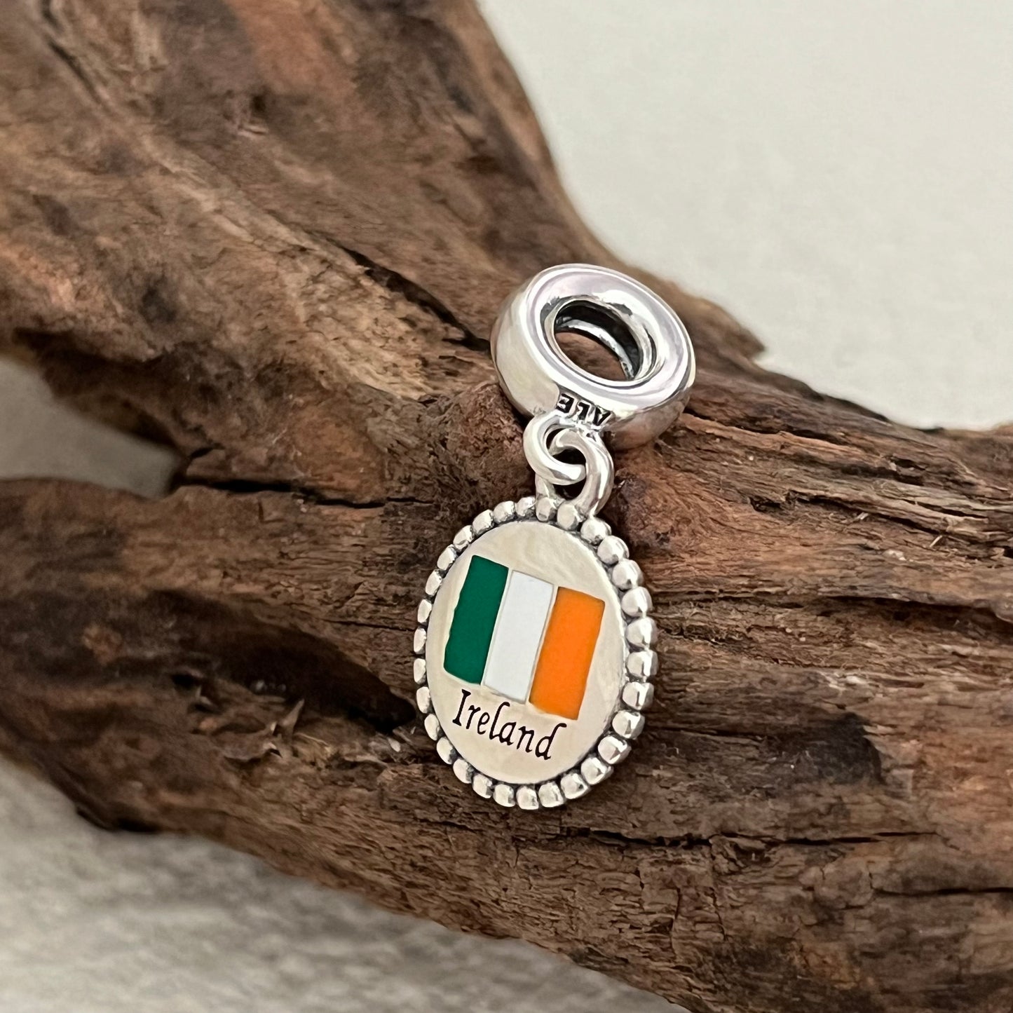 Ireland Flag Exclusive Dangle Charm Pendant for Pandora Bracelet S925 Silver
