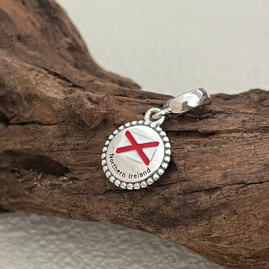 Northern Ireland Flag Exclusive Dangle Charm Pendant for Pandora Bracelet S925 Silver