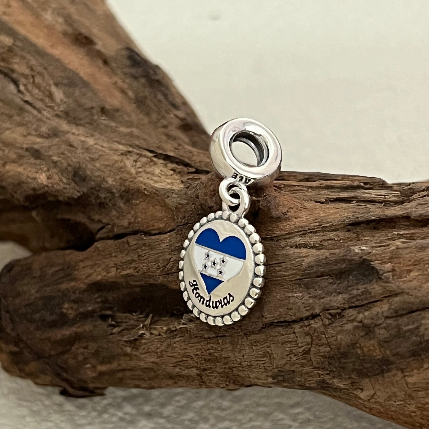 Honduras Heart Flag Exclusive Dangle Charm Pendant for Pandora Bracelet S925 Silver