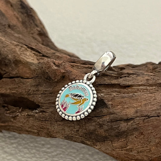 Bahamas Sea turtle Exclusive Dangle Charm Pendant for Pandora Bracelet S925 Silver