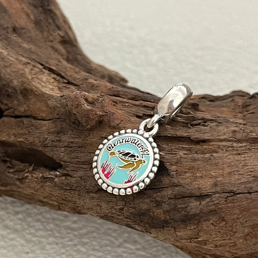 Clearwater, Florida Sea turtle Exclusive Dangle Charm Pendant for Pandora Bracelet S925 Silver