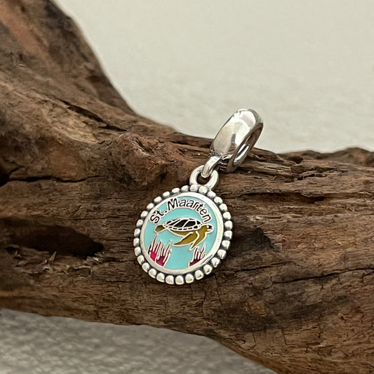 St,maarten Sea turtle Exclusive Dangle Charm Pendant for Pandora Bracelet S925 Silver