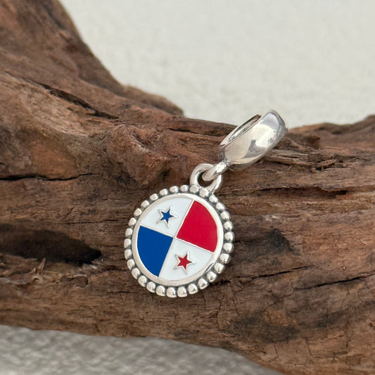 Panama Flag Exclusive Dangle Charm Pendant for Pandora Bracelet S925 Silver