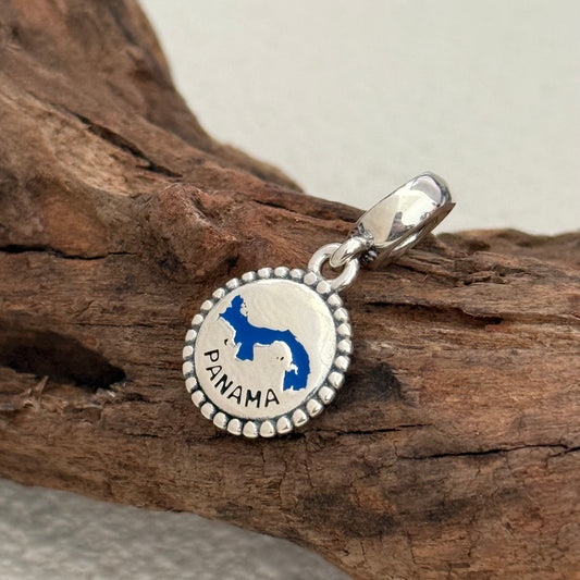 PANAMA Map Flag Exclusive Dangle Charm Pendant for Pandora Bracelet S925 Silver