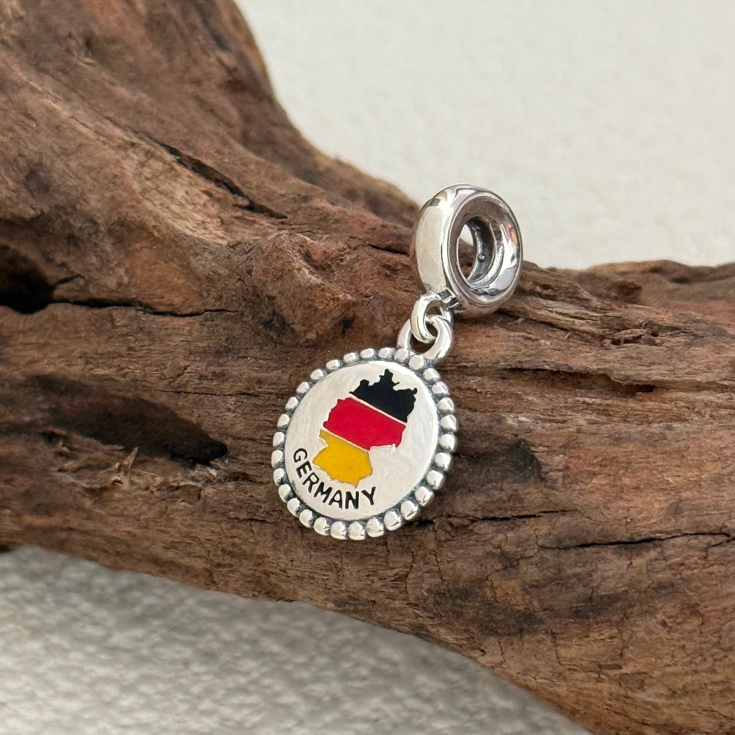 Germany Map Flag Exclusive Dangle Charm Pendant for Pandora Bracelet S925 Silver