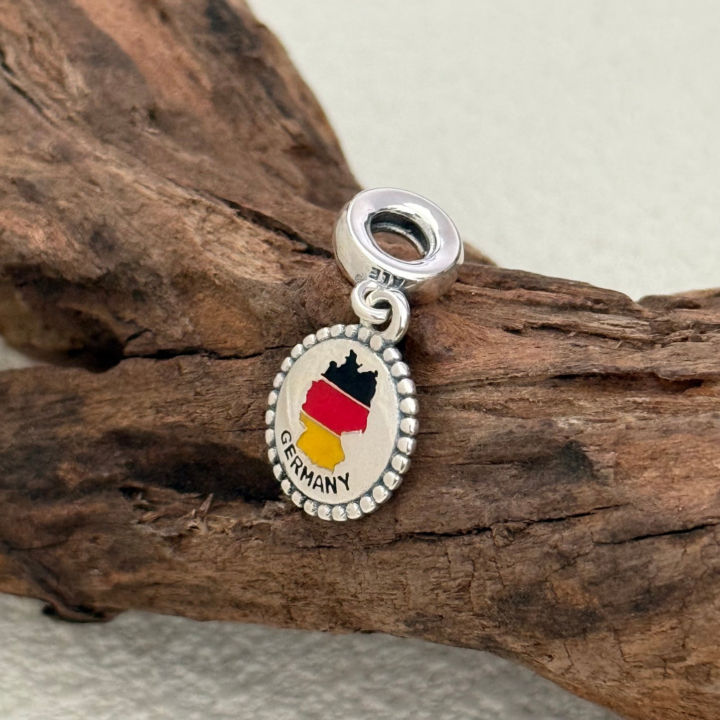 Germany Map Flag Exclusive Dangle Charm Pendant for Pandora Bracelet S925 Silver
