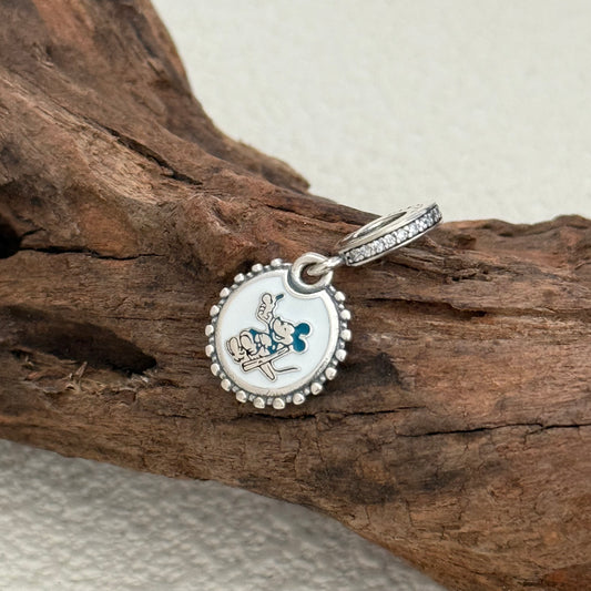 Mickey Mouse Vacation Club Member Exclusive Dangle Charm Pendant for Pandora Bracelet S925 Silver
