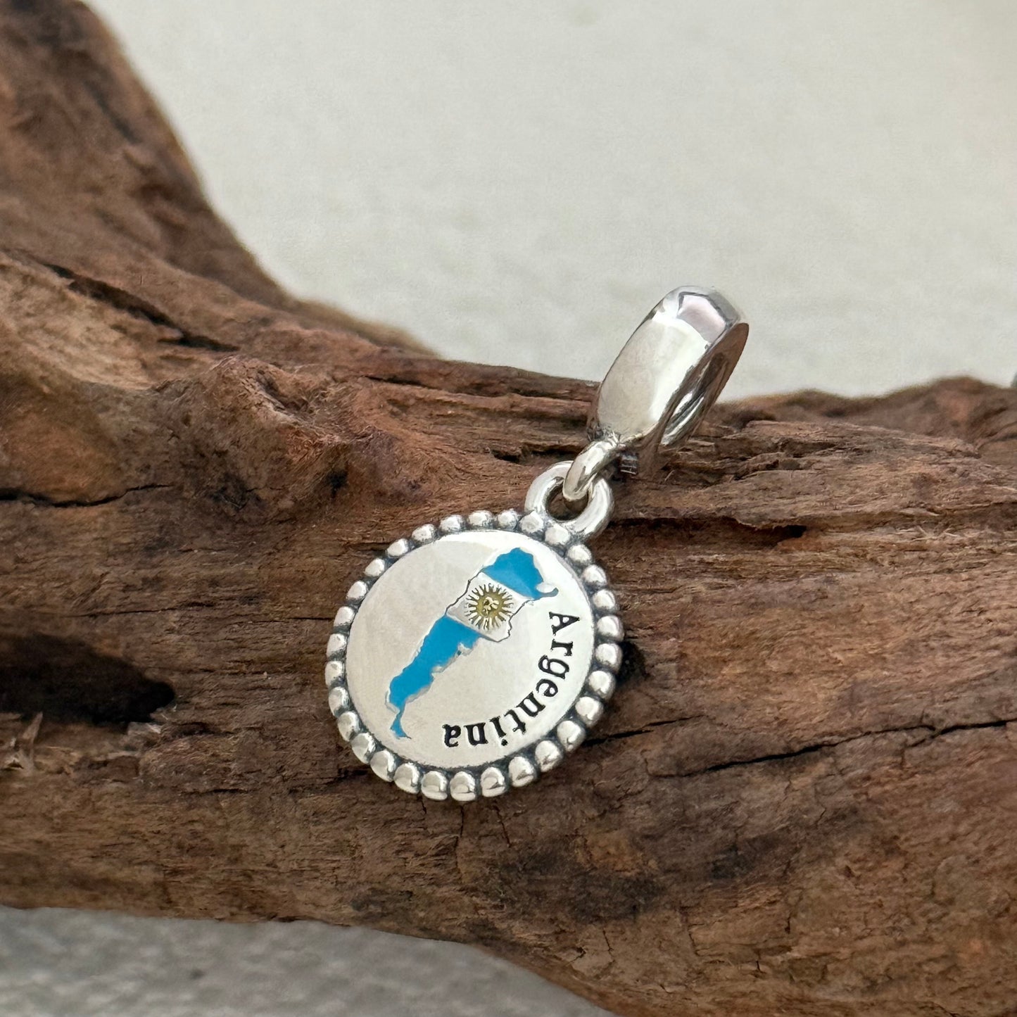 Argentina Map Flag Exclusive Dangle Charm Pendant for Pandora Bracelet S925 Silver