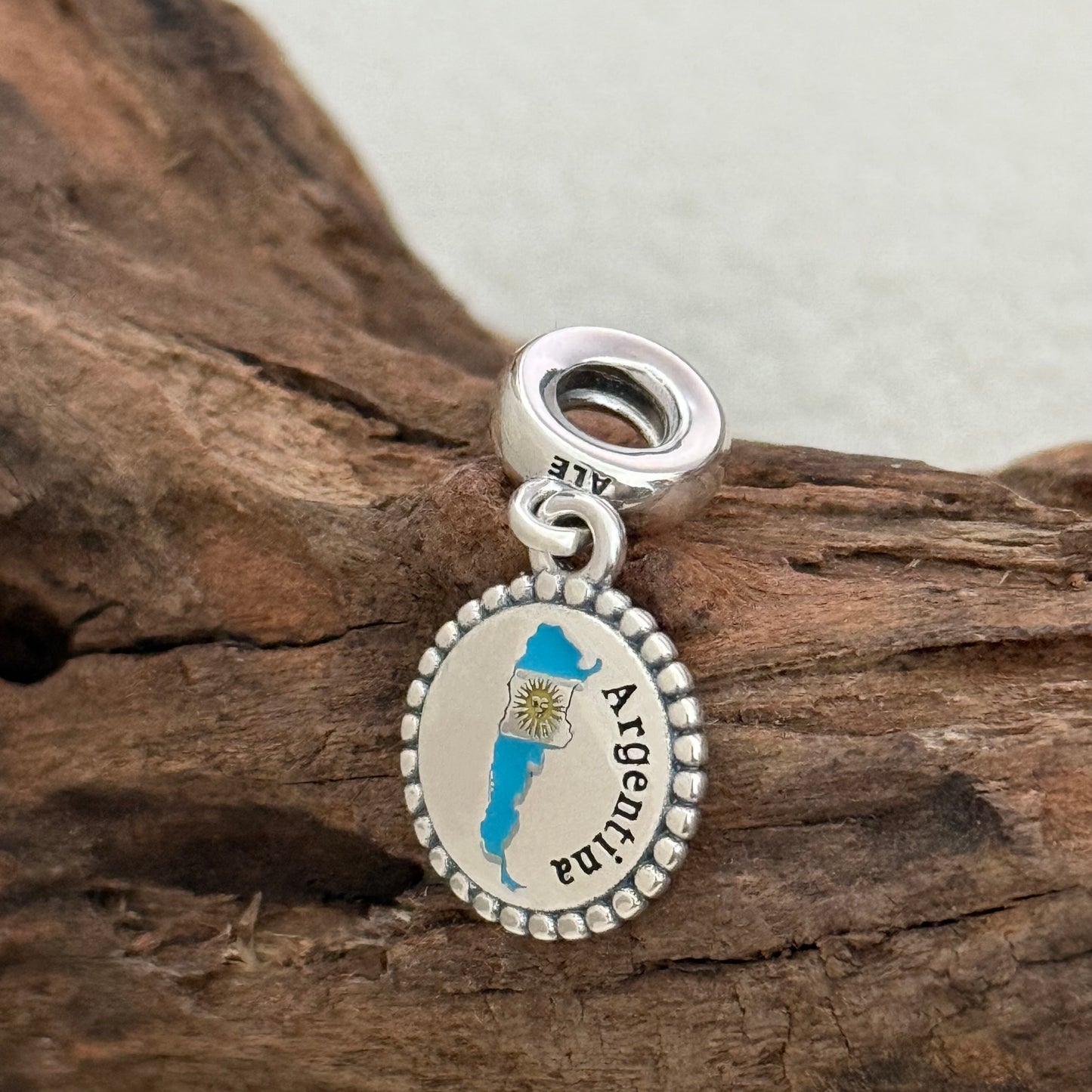 Argentina Map Flag Exclusive Dangle Charm Pendant for Pandora Bracelet S925 Silver