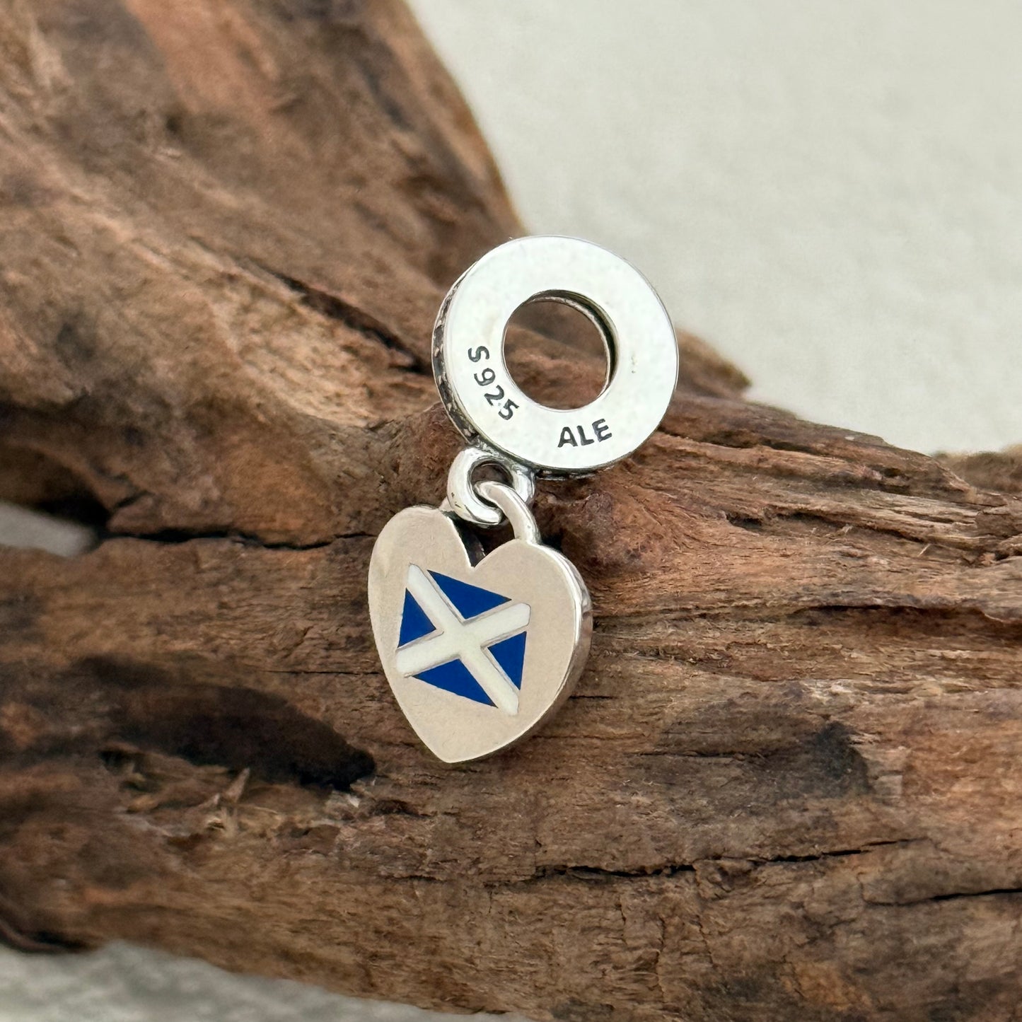 Pandora SCOTLAND Flag Heart Exclusive Dangle Charm Pendant for Pandora Bracelet S925 Silver