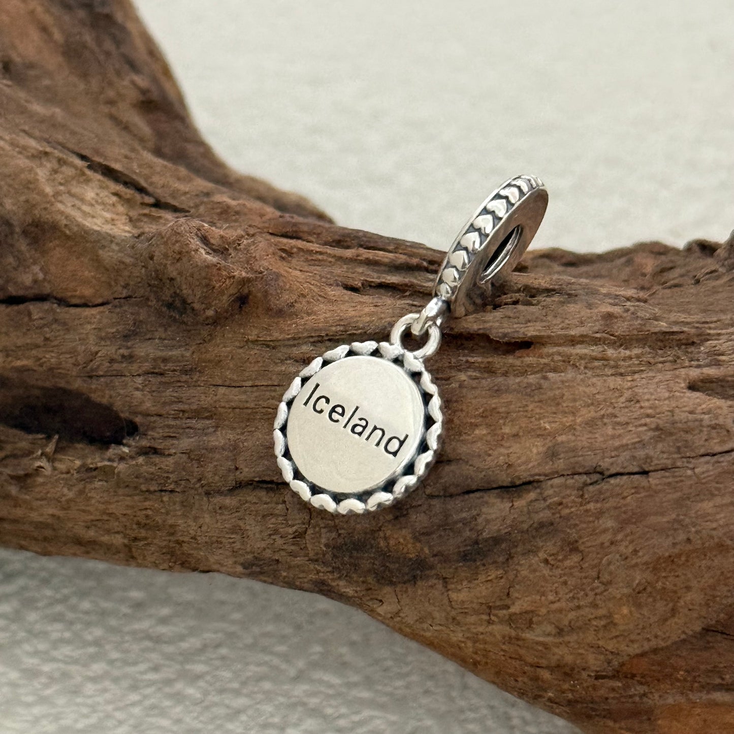 Pandora ICELAND Flag Exclusive Dangle Charm Pendant for Pandora Bracelet S925 Silver