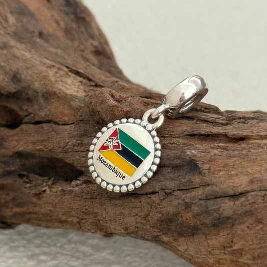 Mozambique Flag Exclusive Dangle Charm Pendant for Pandora Bracelet